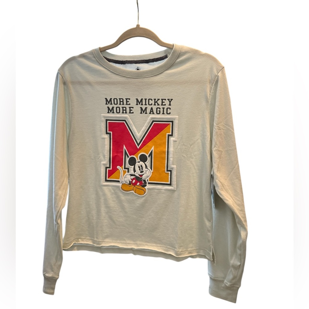 Disney Mickey Mouse More Magic Graphic Long Sleeve Tee Shirt Large